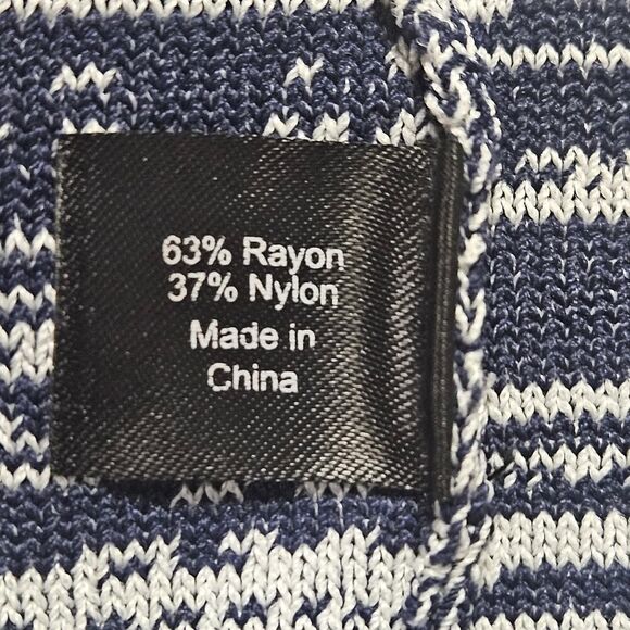 6th and Lane Dress Navy Blue and White Size 26/28 V-Neck Strappy Stretchy - Picture 8 of 9